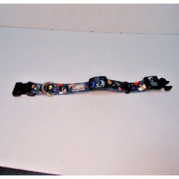 Pensee Pets Dog/Puppy Collar - Space/Astronauts Size Small/Medium - Adjustable - Picture 3 of 3